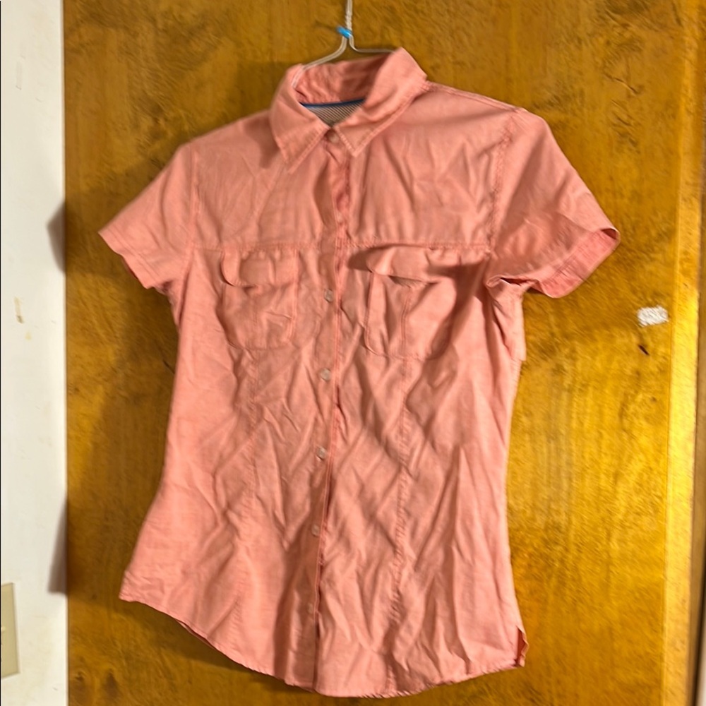 Magellan Outdoors Peach Button-Up Shirt